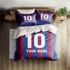 Custom Number 10 Soccer Team Duvet Cover Set Without Sheet King Queen Double Full Twin Single Size Bed Linen Set