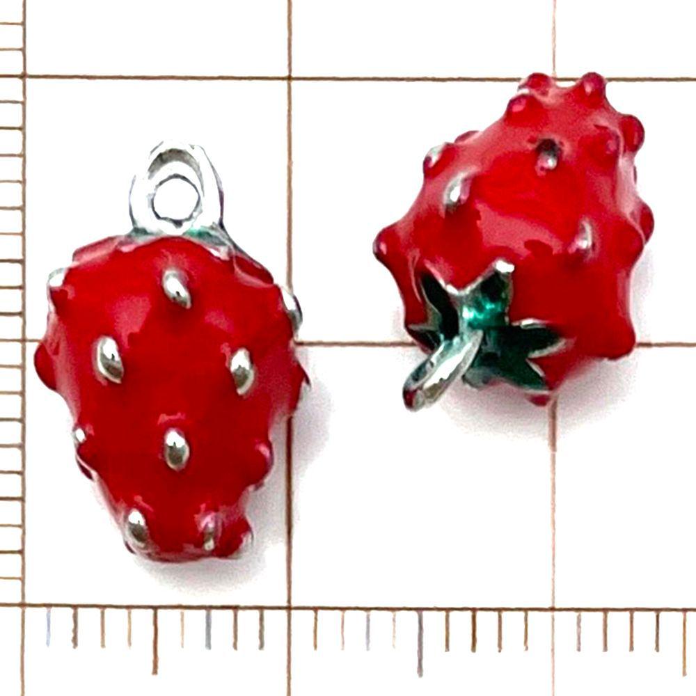 20-Piece Colorful Enamel Fruit Pendant Charms for DIY Bracelets: Strawberry, Cherry, Pineapple, and More