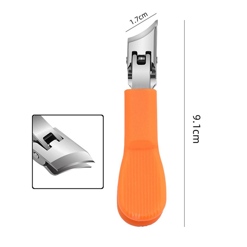 Slanted Nail Clippers Wide Jaw Opening Anti-Splash Nail Clipper Stainless Steel Toenail Cutter Diagonal Pliers Manicure Tools