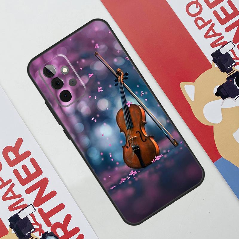 Music Violin Case For Samsung Galaxy A36 A35 A55 A06 A16 A26 A56 A53 A32 A52 A33 A13 A14 A34 A54 A17 A15