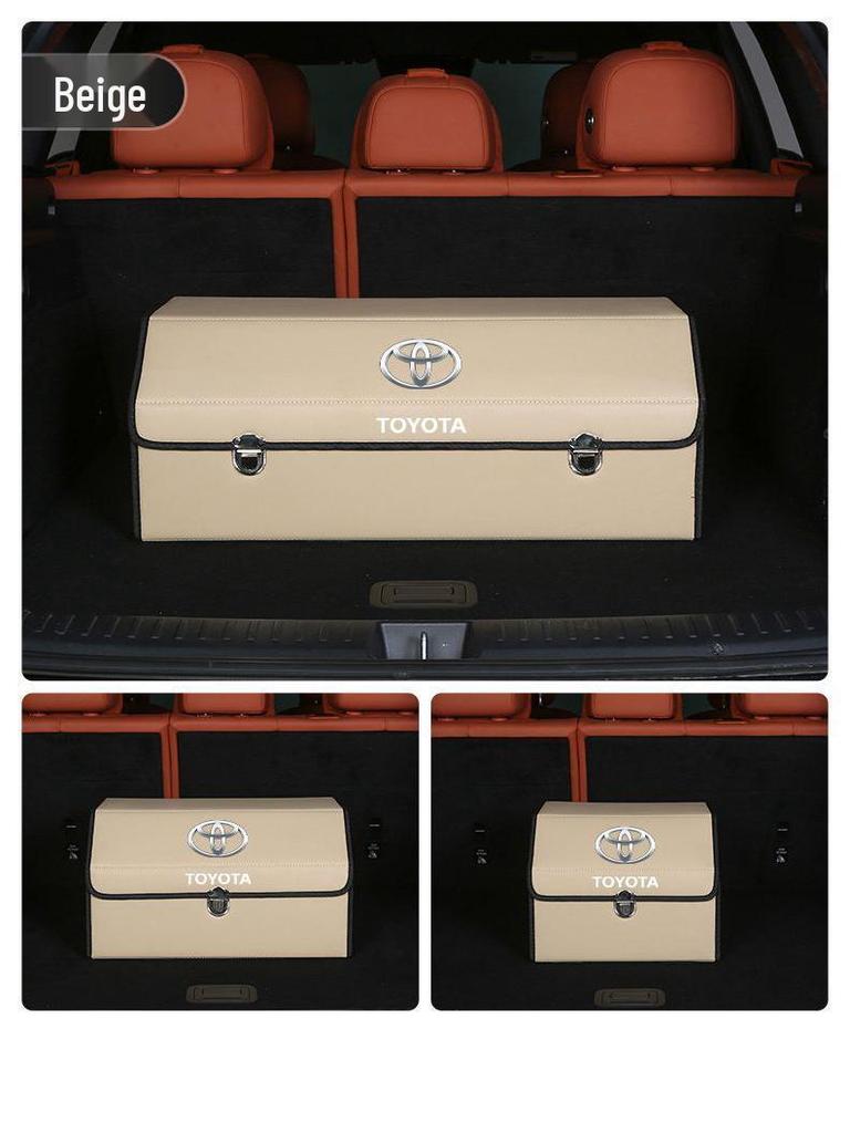 Fits in the trunks of Toyota Land Cruiser, Highlander, and Corolla.