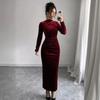 2025 Spring Women's Solid Color Zipper Waist-Hugging Fashion Dress
