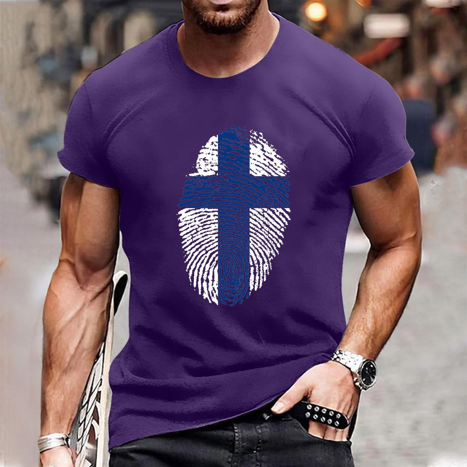 

Летняя футболка с коротким рукавом и круглым вырезом европейского размера, пуловер с перекрестным принтом, топ L фиолетовый