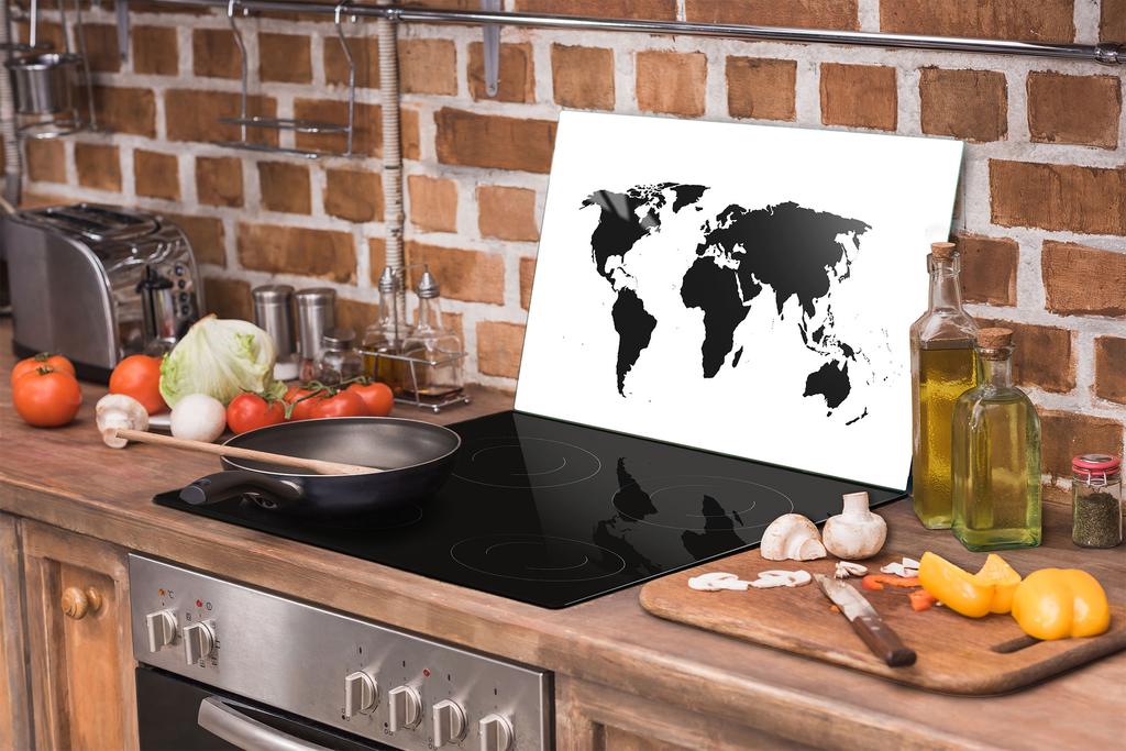 TAGLIERE IN VETRO 52x30 MAPPA