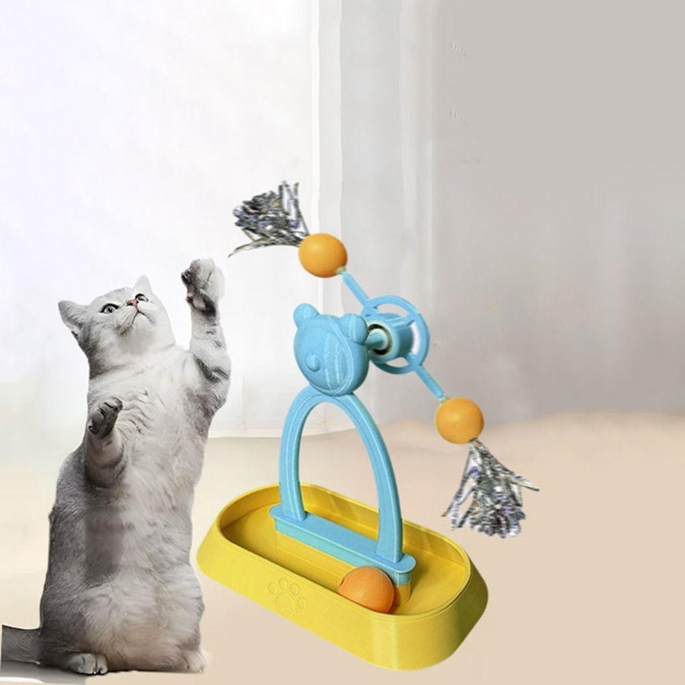 Scratch Resistant Cat Carousel Ball Toys Bite Resistant Cat Entertainment Toys  For Dogs Cats