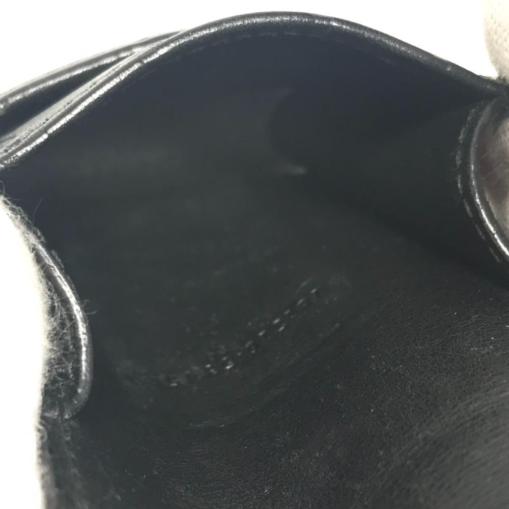 GUCCI 181716  Guccissima logo GG Pouch  Flap Cigarette case Sima leather Black