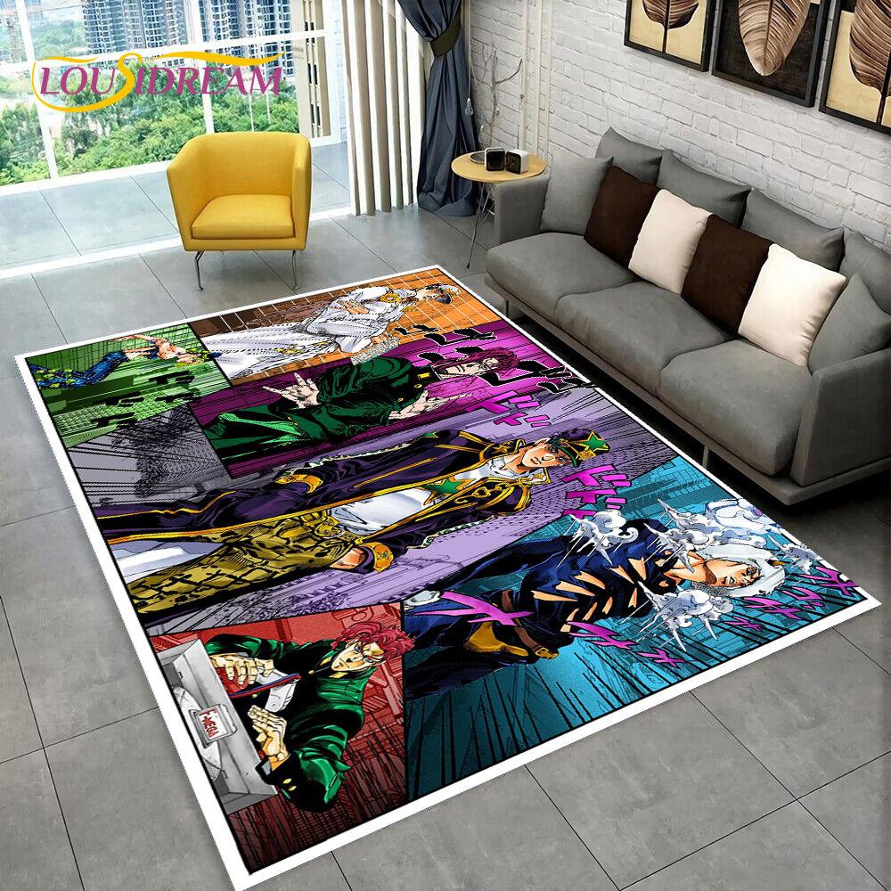 Anime Jojo's Bizarre Adventure  Area Rug,Carpet Rug for Living Room Bedroom Sofa Doormat Decoration, Kid Play Non-slip Floor Mat