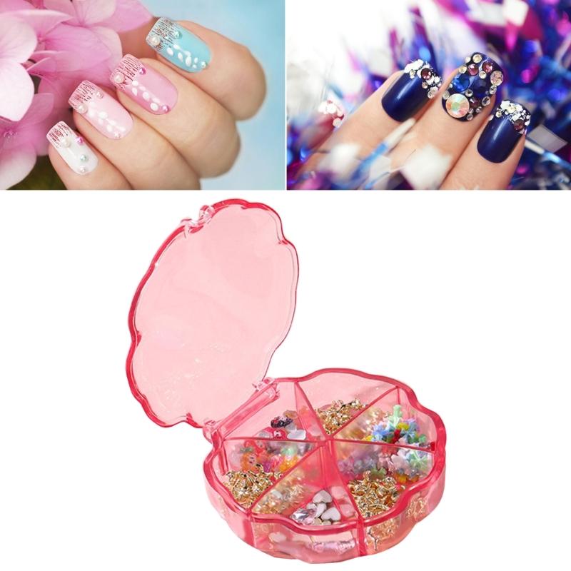 Nail Glitters Rhinestones Crystal Storage Box Nail Art Accessories Organizer Nail Art Decorations Storage Containers
