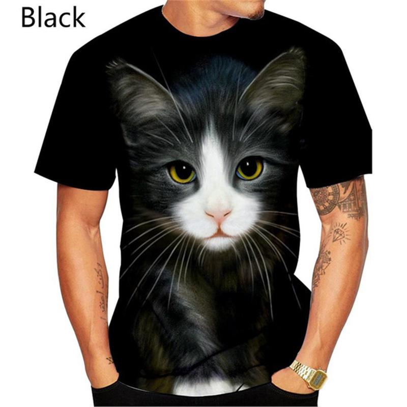 2024 Hot Sale 3d Printing Cute Cat T Shirt Men/women Fashion Short Sleeve Tee Tops Kid Streetwear Casual Harajuku O Neck T-shirt
