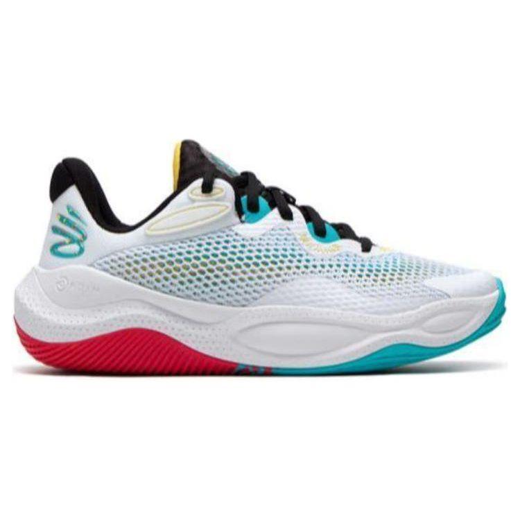 Under Armour Men's Curry Splash 24 AP White Teal Red Basketball Sneakers 3027262-100