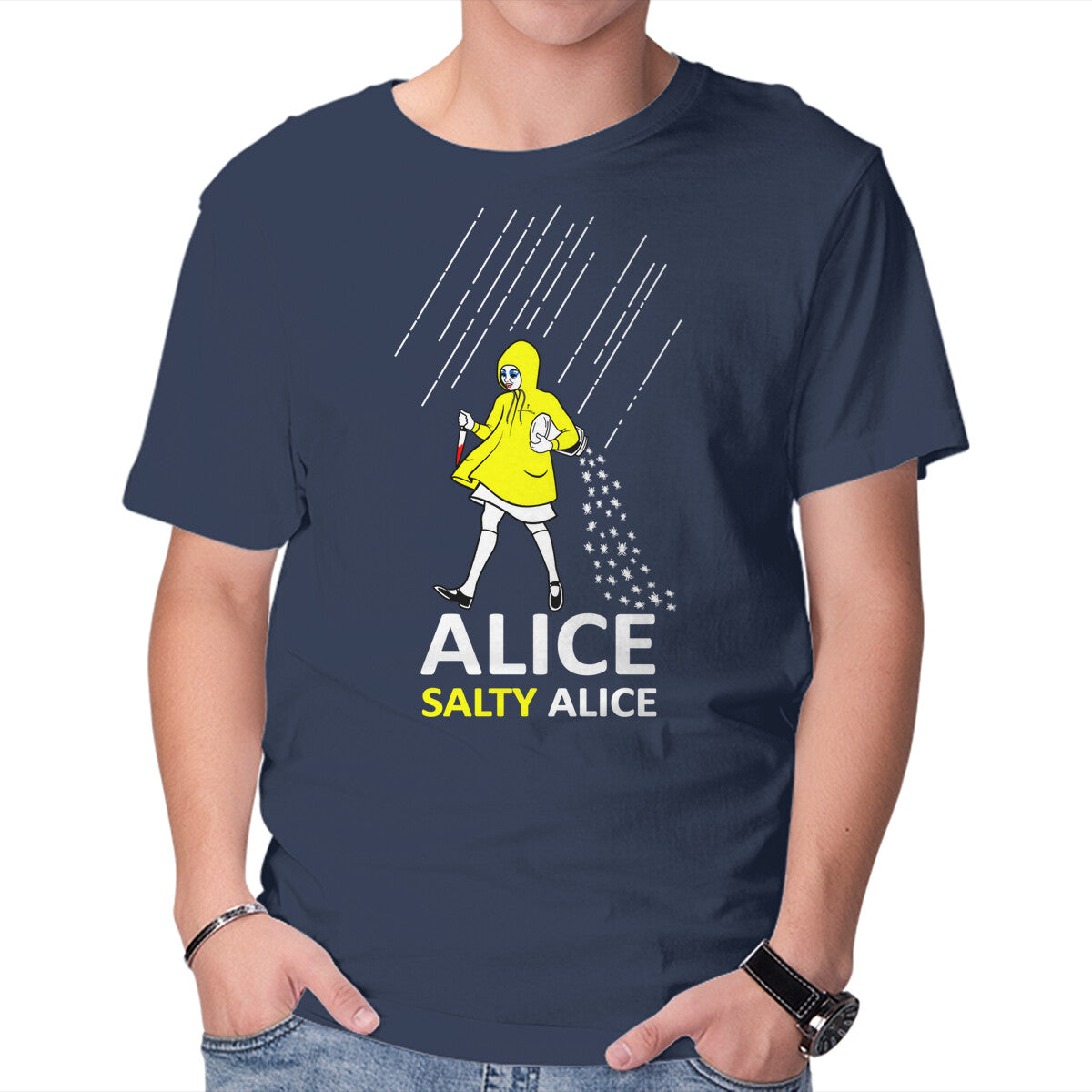 Unisex Crew Neck T-Shirt Alice, Salty Alice Graphic Short Sleeve Casual Tee XXL