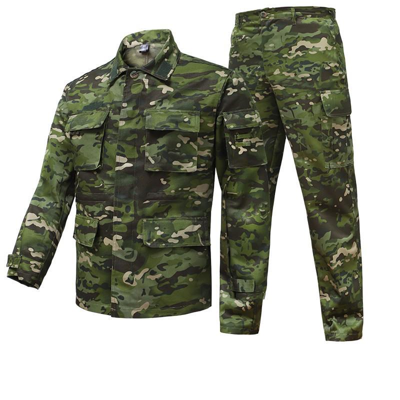 Unisex Camouflage Suit Set: Durable, Breathable Military Training and Outdoor Work Uniform
