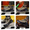 Men's High-Top Safety Boots: Anti-Smash, Anti-Puncture, Durable, Comfortable, Easy Button Closure for Work Protection