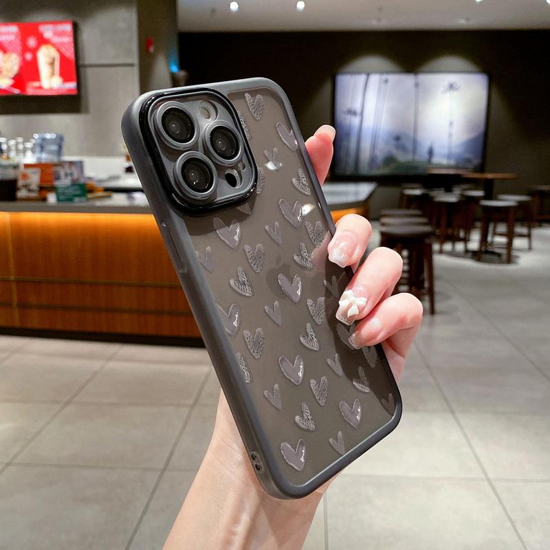 Für iPhone 15 14 13 Pro Max Hülle Graffiti Liebesmuster Stoßfestes Silikon Transparent Weiche Handyhülle Für iPhone 14 15 Pro For iPhone 15 gray