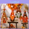 Cozy Harvest Festival Decorative Thanksgiving Gnome Figurine With Light Up Features