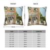 Ghost Cafe Square Pillowcase Polyester Linen Velvet Printed Zip Decorative Pillow Case Sofa Seater Cushion Cover 18"