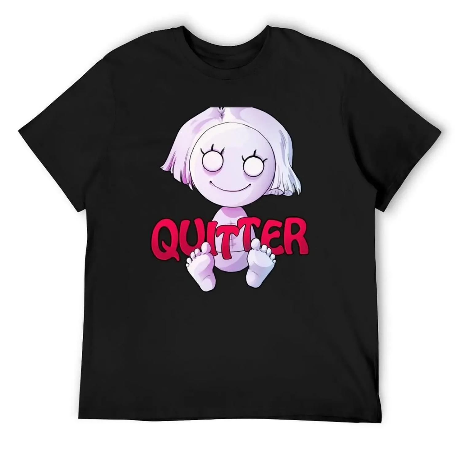 Футболка Quitter Belle оверсайз синего цвета с замком, большие размеры, для мужчин S чёрный