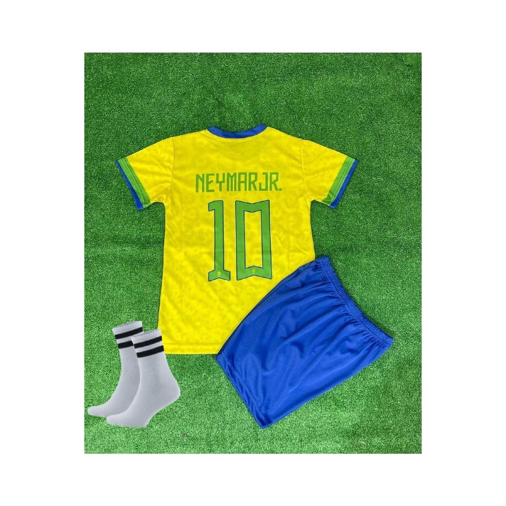 Brazil Neymar National Team Football Children's Jersey 4