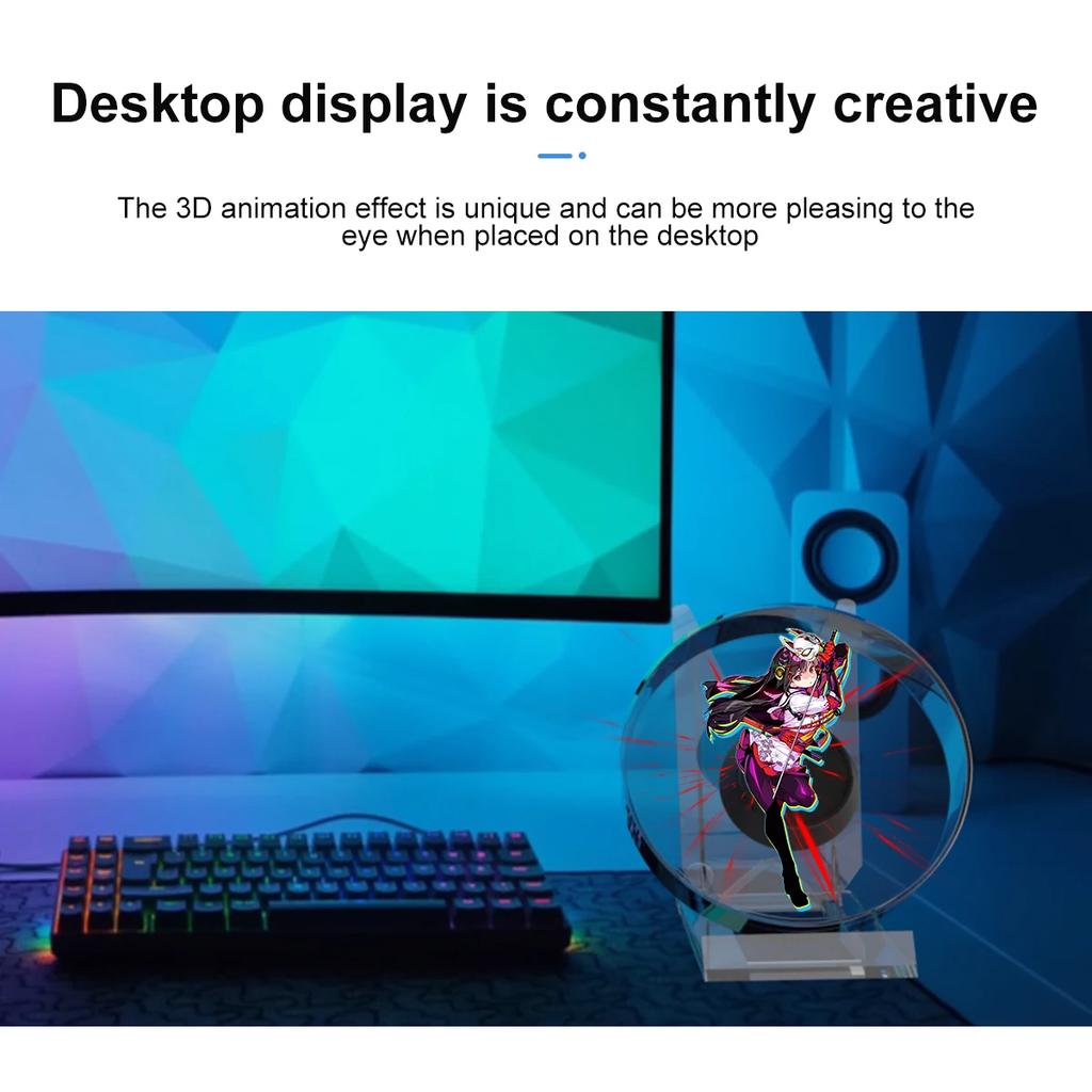 3D Hologram Fan Mini Projector Advertising Display Light Hologram Projector for Shopping Mall Store Shop Bar with Remote Control
