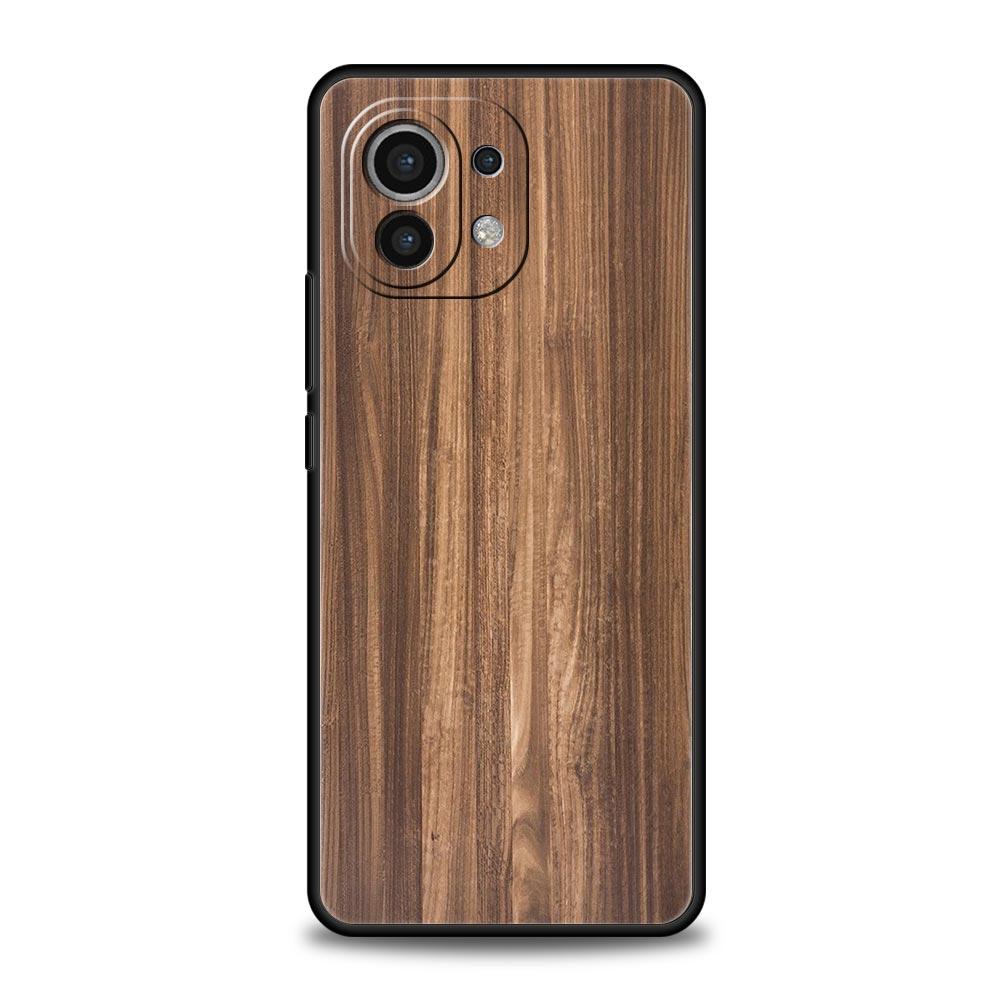 Carved Wood Phone Case For Xiaomi Poco X3 NFC M3 M4 F4 X4 Pro 5G F3 GT Mi 12 11T 10 9T 10T Lite 11 Ultra Silicon Black Cover