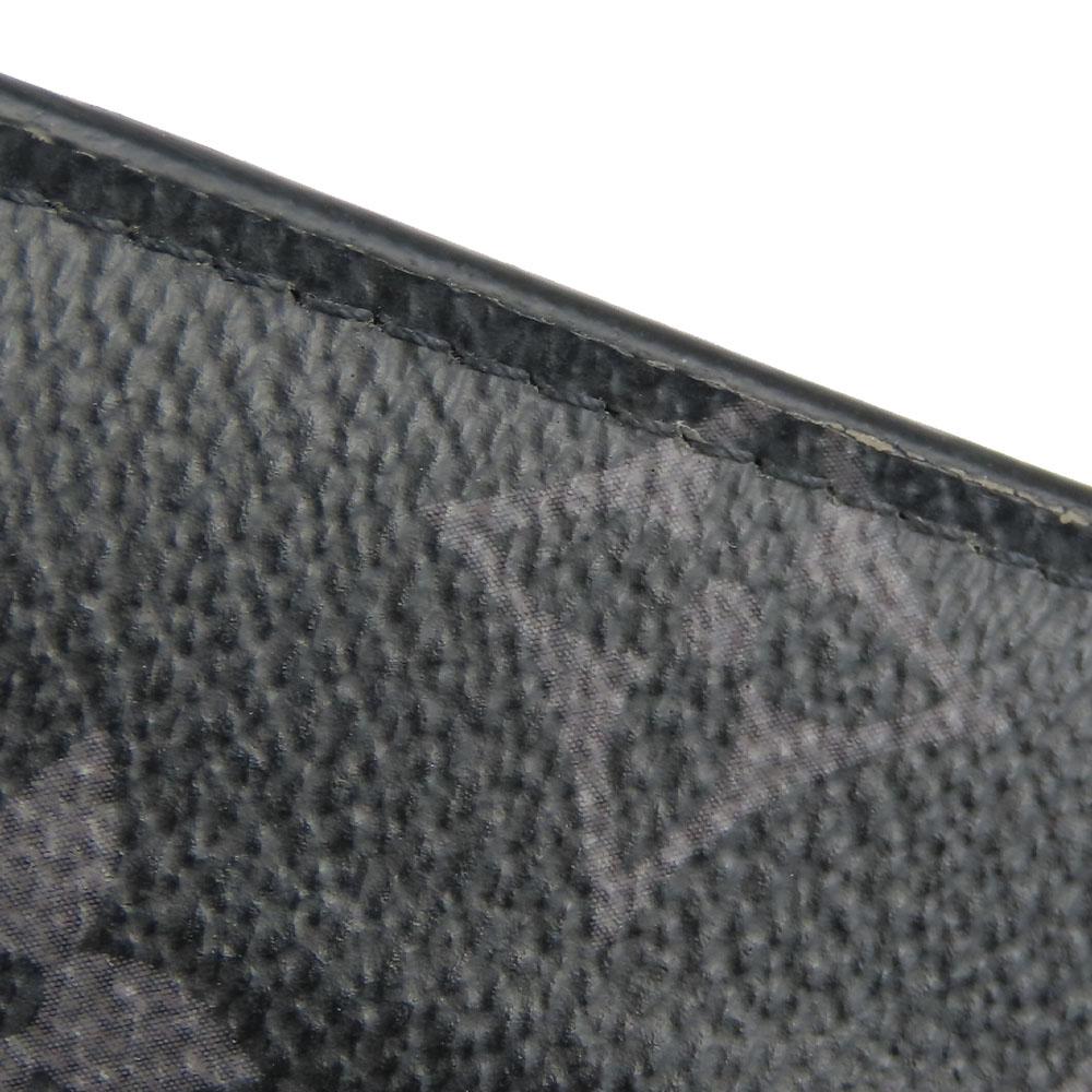 Used LOUIS VUITTON Coin case Coin card holder M30271 Monogram Eclipse Noir black Fragment case
