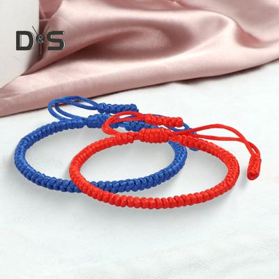 Unisex-Handseil, verstellbar, handgefertigt, geflochten, einfarbig, dick, bruchfest, leicht, stapelbar, Armband, symbolische Farben für bedeutungsvolle Segnungen