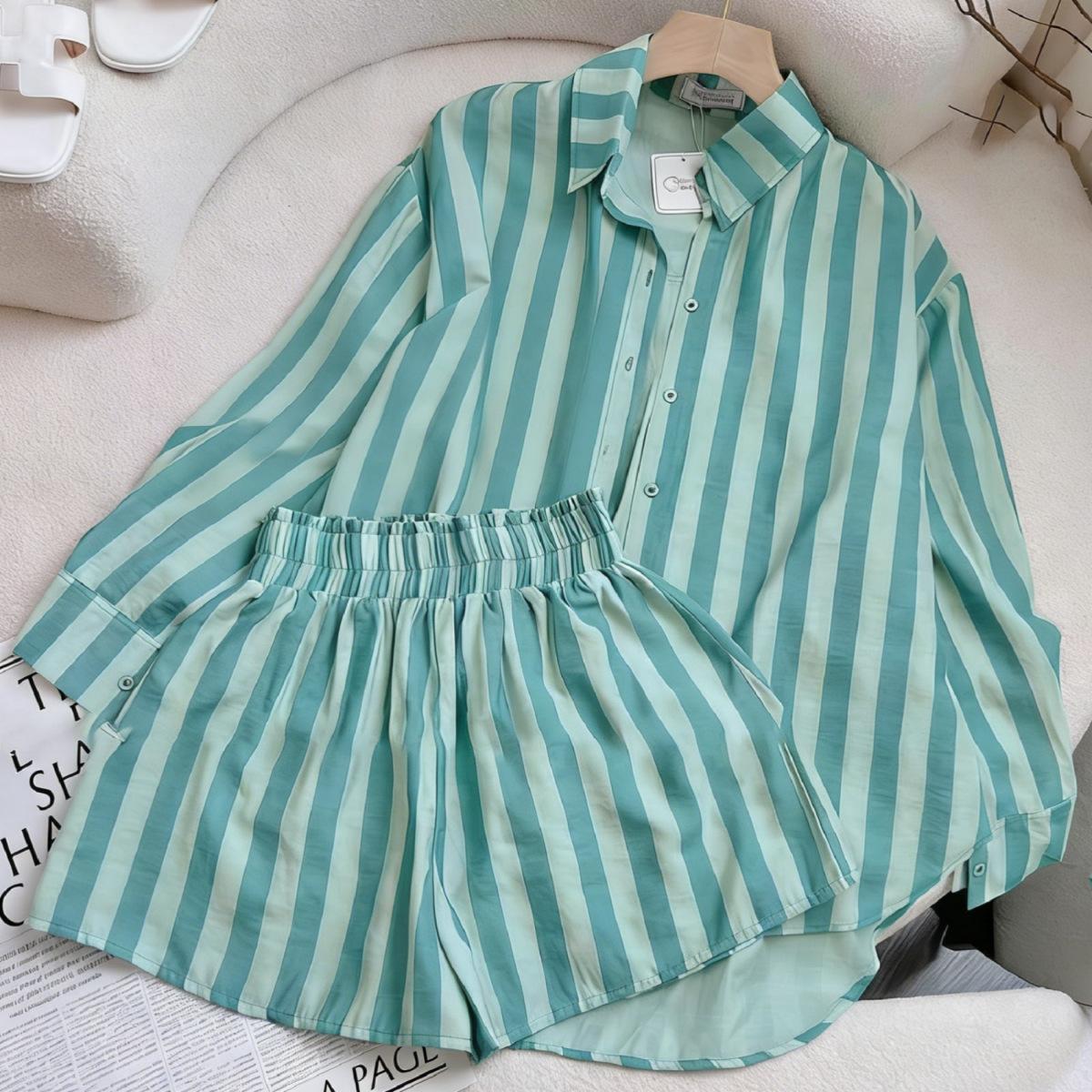 

Spring and autumn stylish, age-reducing, slimming, elegant casual mom-style wide-leg pants fashion sports suit XXXL синій