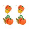 Halloween Pumpkin Stunning Ghost Earrings With Elegant Tassels And Sparkling Zircon Women For