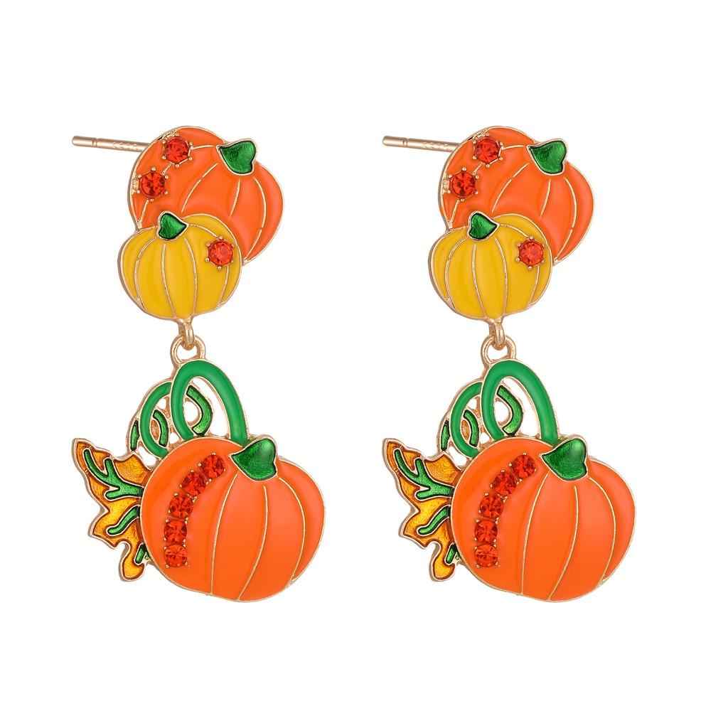 Halloween Pumpkin Stunning Ghost Earrings With Elegant Tassels And Sparkling Zircon Women For