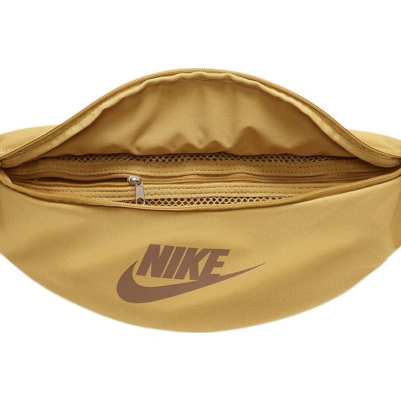 Nike Nylon One Shoulder Crossbody Fanny Pack Regular Unisex Wheat Gold & Ale Brown Casual DB0490-725