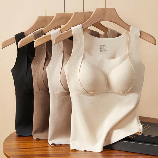 

Жилет Yousheng Bottoming Vest 3D Cup Shape Теплый Удобный Самонагревающийся Термотоп Мягкий Бесшовный Осенне-Зимний Базовый Жилет XXL хаки