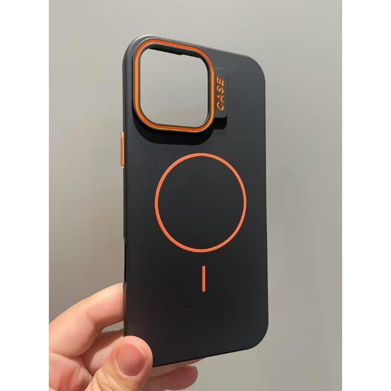 

Подходит для IP16pm Чехол для телефона с имитацией кожи, окрашенный спреем, Apple 15 цветной макарон магнитный 14 защитный чехол Apple 16Plus