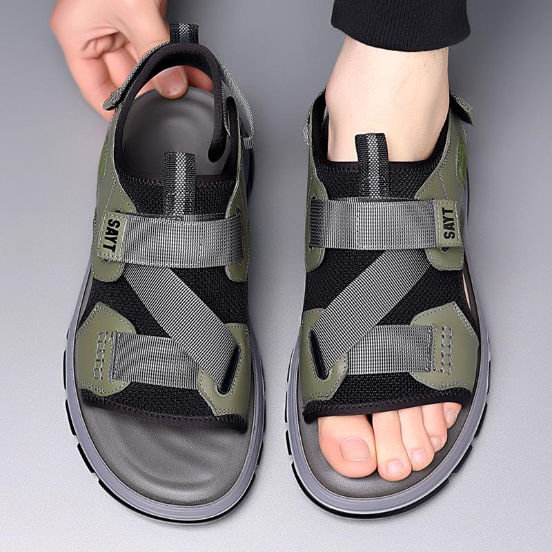 Fashion Fashion Designer Men Sandals mesh Breathable Casual Shoes for Men Outdoor summer Non Slip Beach Sandals Male Platform Sandalias