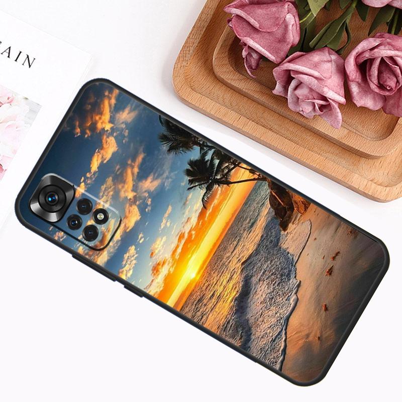 Summer Beach Sunset On Sea Case For Xiaomi Redmi 12C 10C 9A 9C 9T Redmi Note 12 Pro 8 9 10 11 Pro 11S 10S 12S Cover