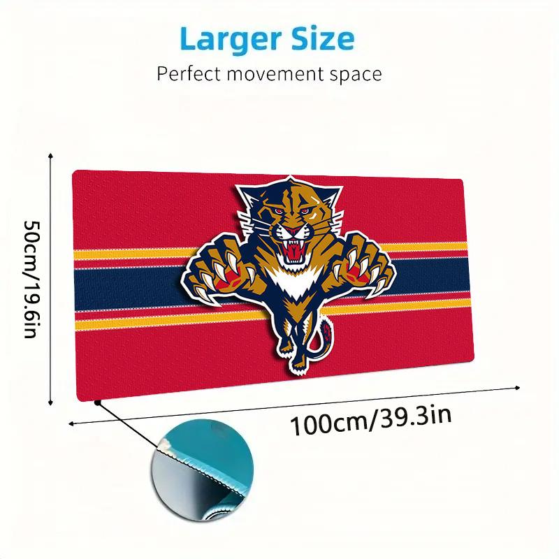 Florida Panthers Print  Cushion Non-slip Laptop Tablet Big Mousepad XXL Mat Mini PC Playmat With Lock edge