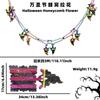 Cheerful Halloween Themed Hanging Decorations With Colorful Pumpkin Ghost Bat And Spider Designs