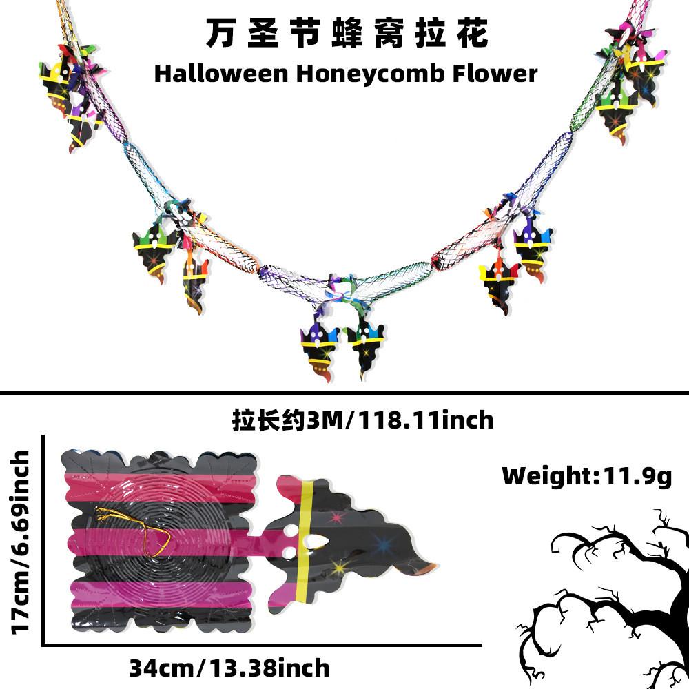 Cheerful Halloween Themed Hanging Decorations With Colorful Pumpkin Ghost Bat And Spider Designs