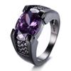 Noble Exquisite Workmanship Women Ring Inlaid Faux Gem Rhinestone Wedding Band Jewelry Accessory
