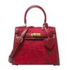 2025 Fall/Winter New Embroidered Kelly Bag, High-end Red Wedding Bag, Bridal Bag, Suitable for Daily Use by Women