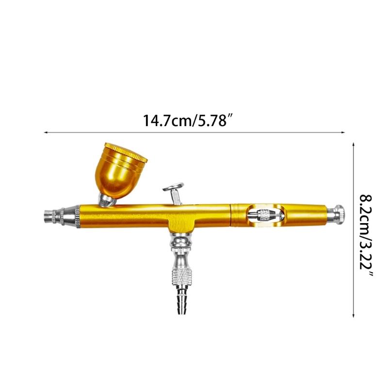 Double-Action 0.3mm Gravity-Feed Airbrush for Nail Manicures Small Air Brush Double-Action Large Gravity Feed Air Brush