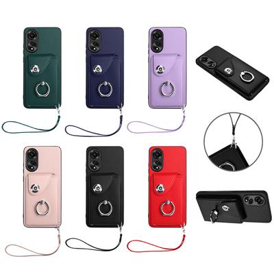 Brieftaschen-Kartenhalter-Fächer, Ringhalterung, Handyhülle für Oppo A3 Pro, Realme GT Neo6 SE, GT Neo6, GT 6T, Reno11 F, Realme 12+, Reno11, A79, A58, A53 ...