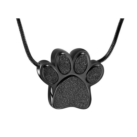 Yousheng Pet Urn Necklace for Ash Paw Print Cremation Keepsake Mini Urn Pendant Memorial Ash Jewelry for Cat Dog Ash Hair Nails