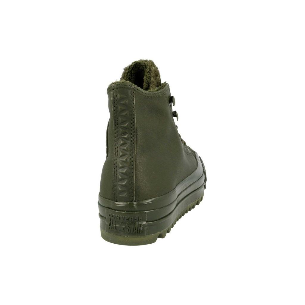 Converse Ctas Lift Ripple Hi High Top Canvas Shoes Women's Army Green 562425c