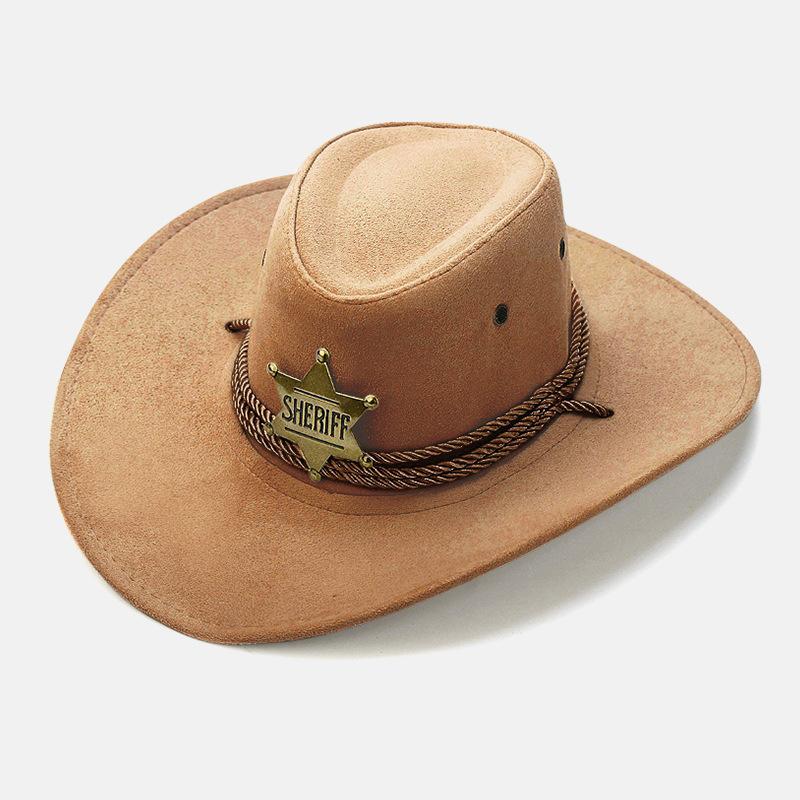Western Cowboy Hat Spice Girl American Vintage Knight Hat Men's and Women's Outdoor Camping Photo Shade Sunscreen Hat Big Eaves