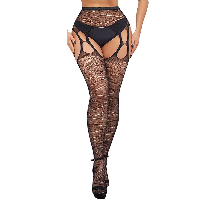 

Kave 1 Pair Sexy Pantyhose Fishnet Tights Women Summer Hollow Out Lace Suspender Patterned Fishnet Tights Fishnets Pantyhose One Size