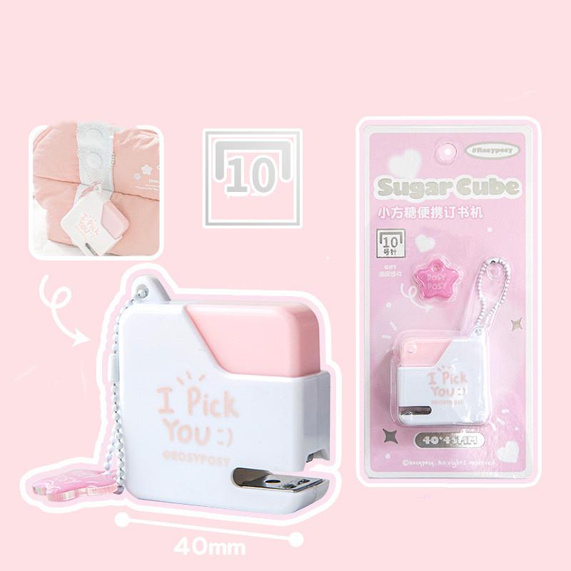 Fashion With 40pcs No.10 Staples Stapler Mini Portable Effortless Paper Binding Machine Color Manual Binding Tool Office School