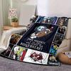 1pc. Nightmare Before Christmas Jack Skellington Sally Romantic Love Blanket, Seasonal Home Decor Gift for Couples, Room Decoration, Cozy Th