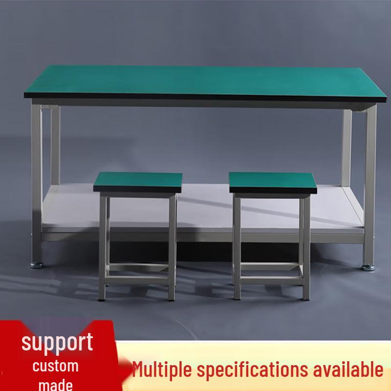 Double-layer Anti-static Heavy-duty Workbench for Assembly, Laboratory, and Packaging.