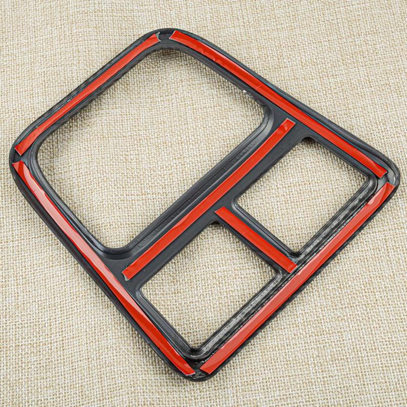 Car Rear Air Conditioner Outlet Vent Trim Cover Frame Carbon Fiber Texture Fit for Dodge Charger 2011 2012 2013 2014 2015-