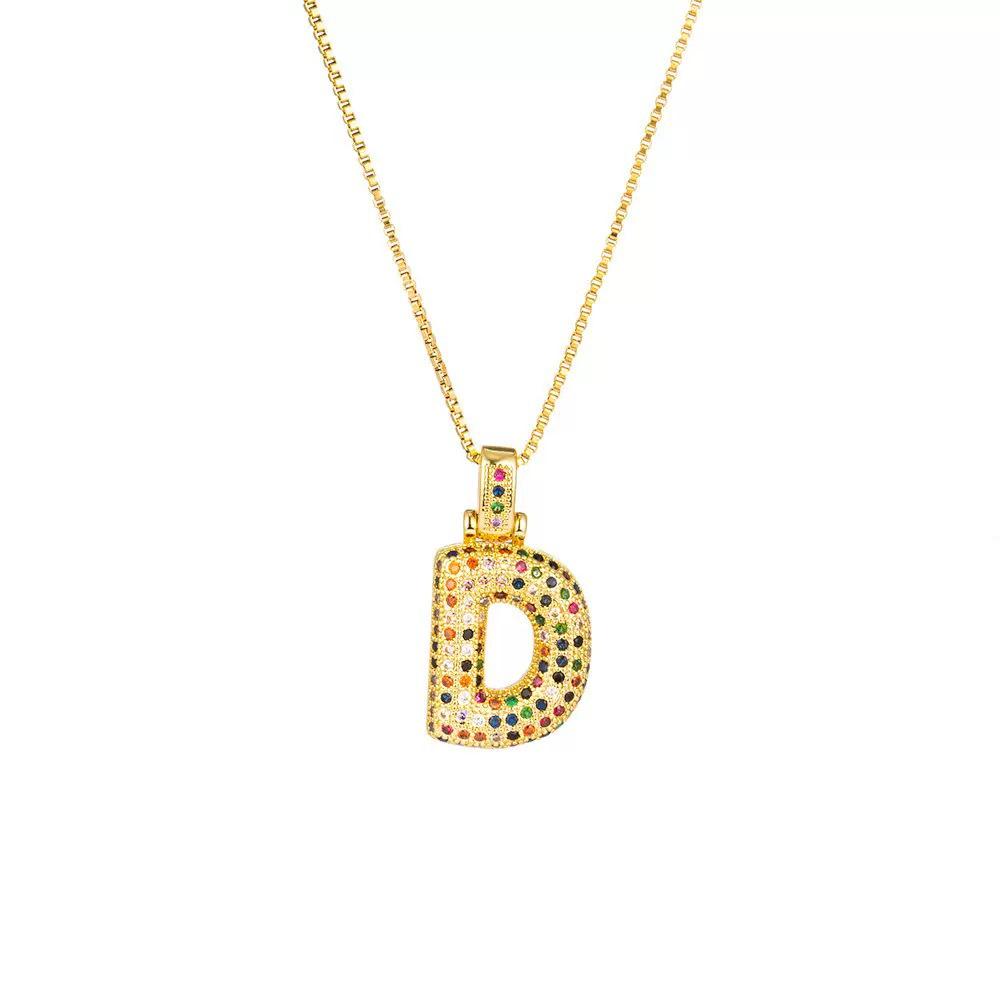 European Initial Pendant Necklace: Retro Hip Hop Trend Jewelry for Women